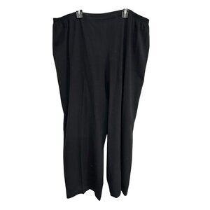 Vintage Caroline Rose Womens Black Elastic Waist Pants Sz 2X